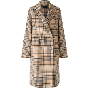 Oui Checked Coat